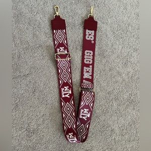 Texas A&M Gameday Purse Strap Aggie Gig ‘em Maroon purse strap